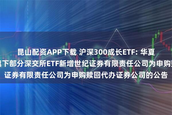 昆山配资APP下载 沪深300成长ETF: 华夏基金管理有限公司关于旗下部分深交所ETF新增世纪证券有限责任公司为申购赎回代办证券公司的公告